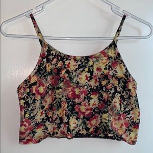 Part 1/2 of a flowered crop top/ skirt set